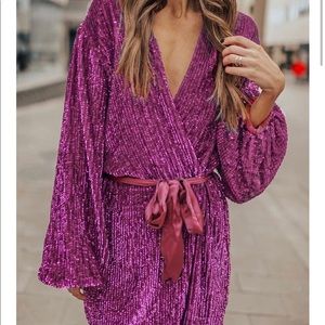 Acelitt Pink Sequin dress Size Small